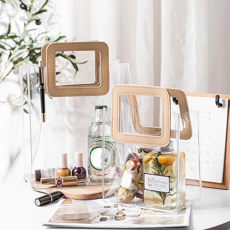 

5 шт., водонепроницаемые подарочные пакеты с ручкой, из ПВХ