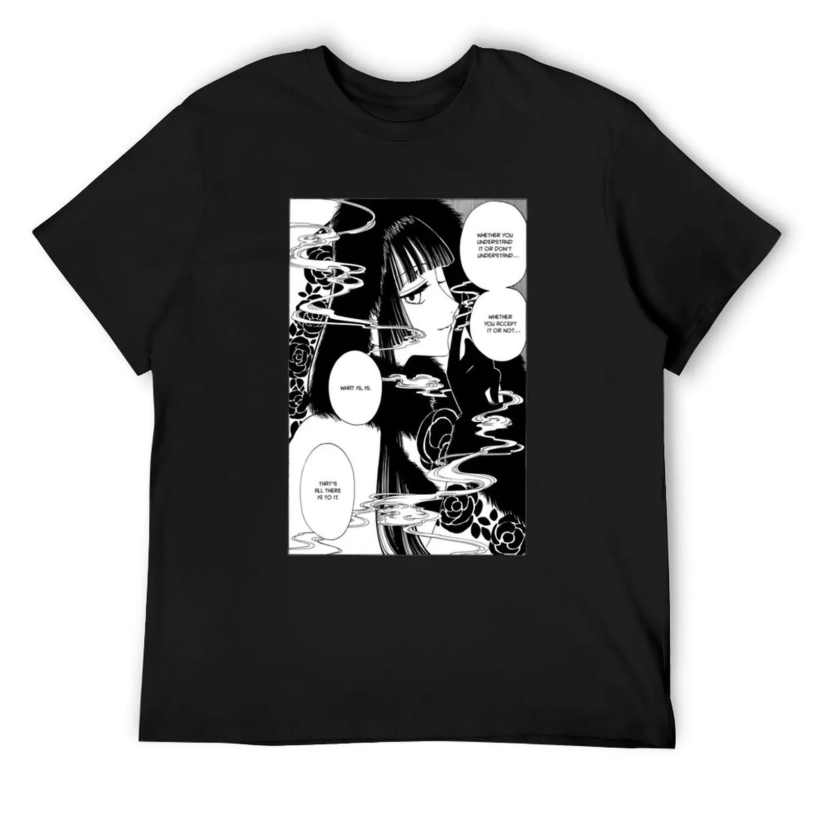 Футболка xxxHolic с цитатой Ichihara дешевые вещи для мальчиков мешковатые рубашки