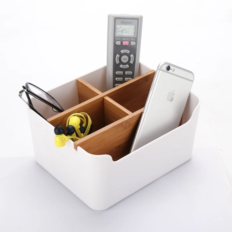

Nordic Style Creative Wood Desktop Storage Box for Stationary/Cosmetics Remote Control Holders Desk Organizer