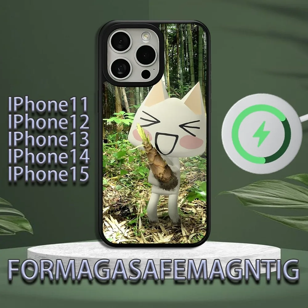 Милый телефонный чехол Lnoue toro для iPhone 11 12 13 14 15 Plus Pro Max магнитный беспроводной