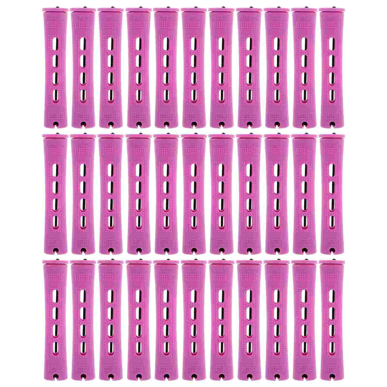 

Hair Rollers Rods Curling Perm Wave Tube Plastic Wavy Styling Tools Curlers Set Curly Short Rod Heat No Rolling Women Curls