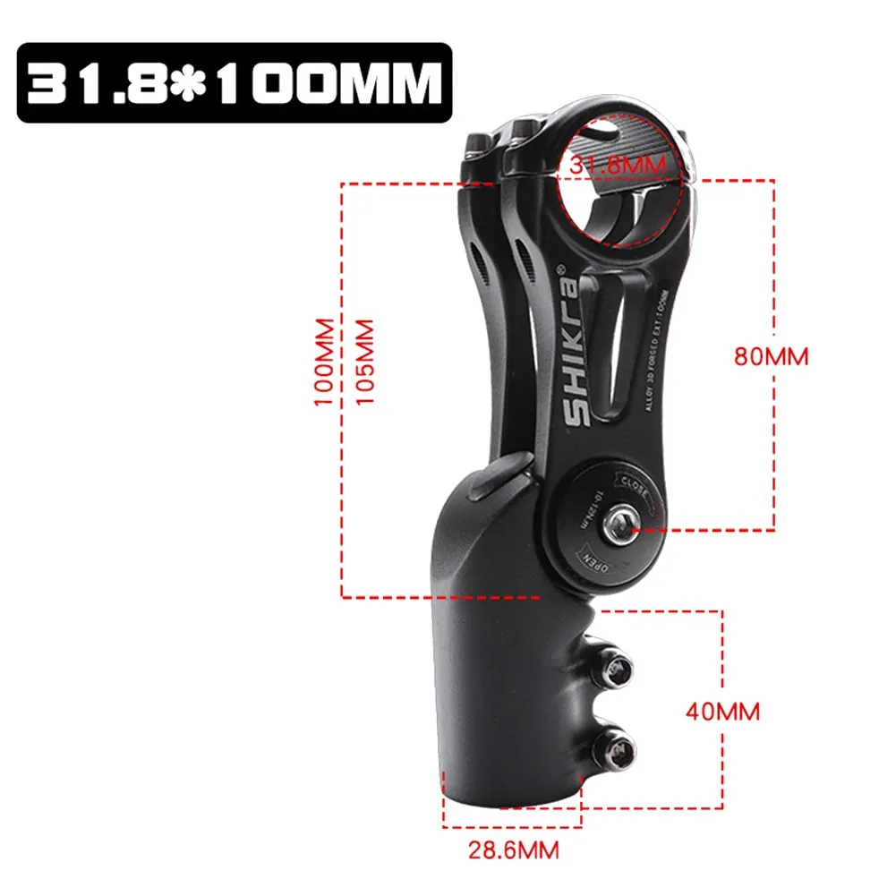 

Bicycle Handlebar Riser Adjustable Bicycle Fork Stem Extender 80/100/130Mm Opt Aluminum Alloy Bicycle Stem Parts