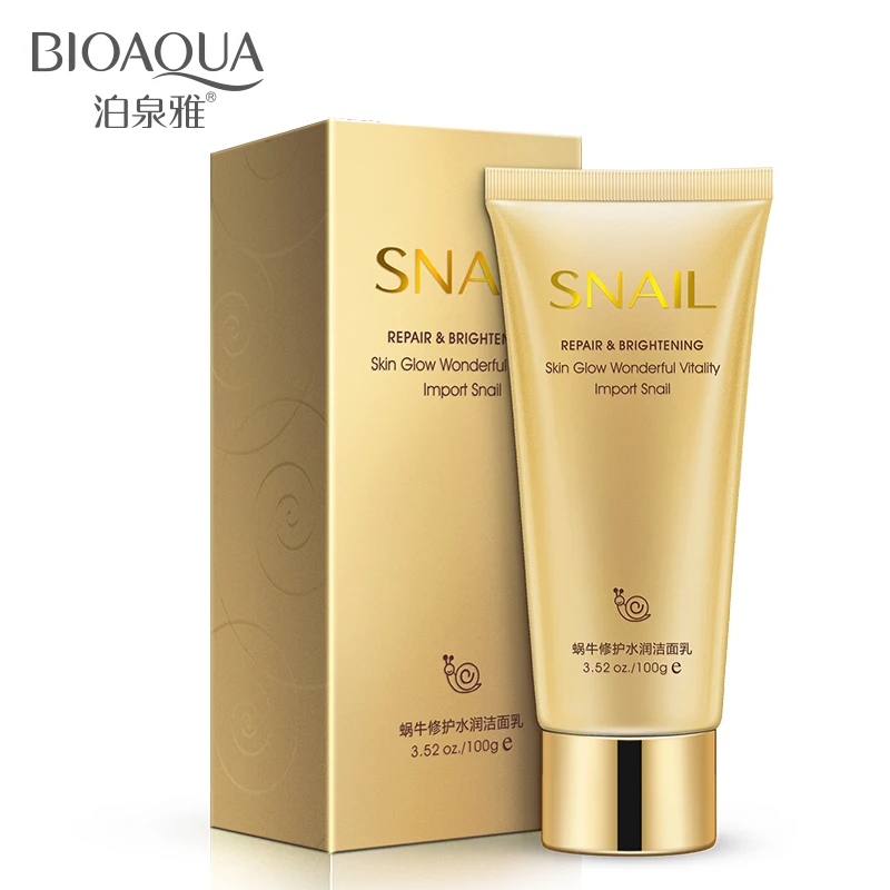 

Bioaqua Oil Control Moisture Skin Care Snail Prime Extract Repair Brighten Facial Cleaner Lotion Deep Face Pore Clean Hydrating