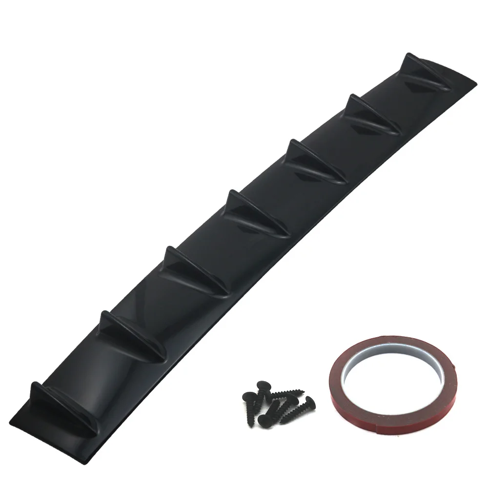 

Универсальное автомобильное оформление, задний бампер, спойлер 7 ребер акулы в стиле, разветвитель губ, автомобильный Стайлинг, черный АБС-п...