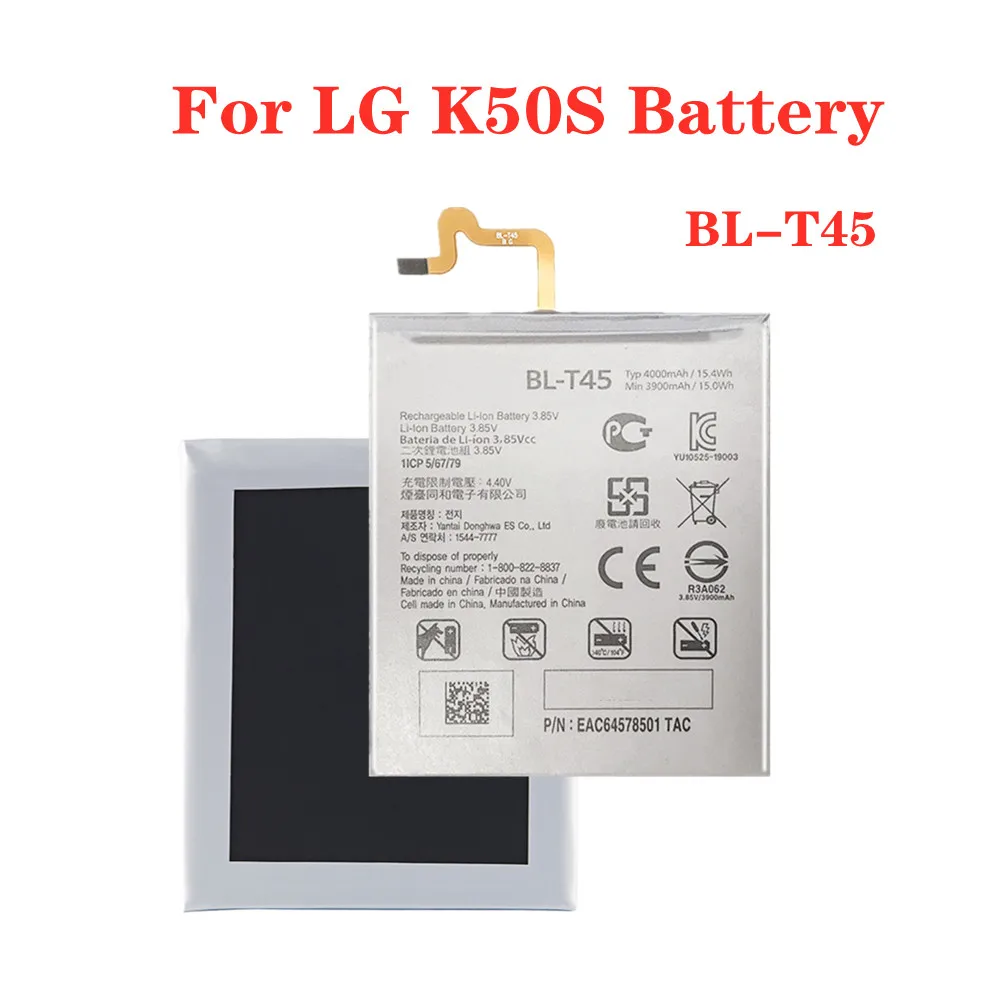 

Высококачественный 4000mAh BLT45 BL-T45 Сменный аккумулятор для LG K50S 2019 LMX540HM X540 X540EMW BL T45 аккумулятор для телефона