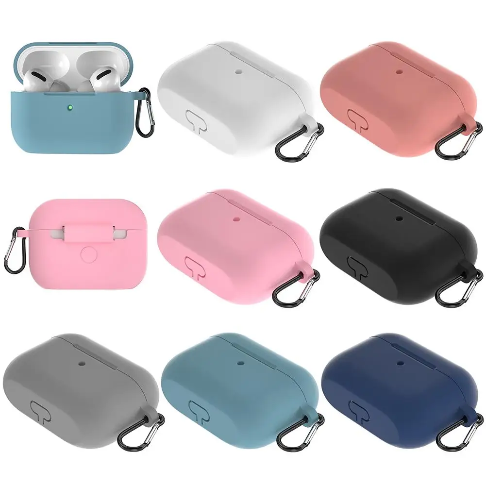 

Силиконовый защитный чехол с откидной крышкой, рамка с крючком для AirPods Pro, классические цвета и простой прочный дизайн