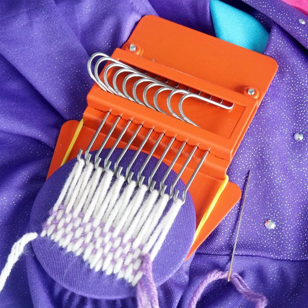 

Jeans Clothes Metal DIY Textile Tools Fun Mending Loom Small Loom Speedweve Type Weave Tool Darning Machine Loom