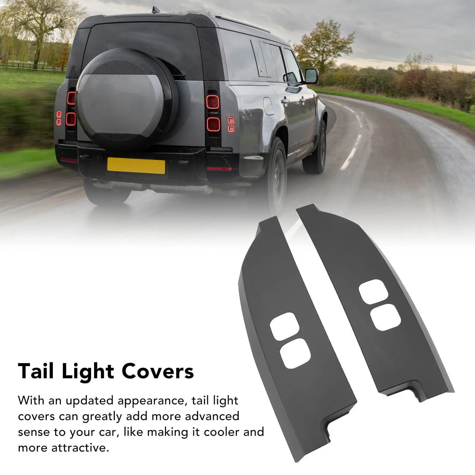 

Car Styling Mouldings 1 Pair Tail Light Lamp Cover Trim Frame LR131789 Stylish Highly Protective