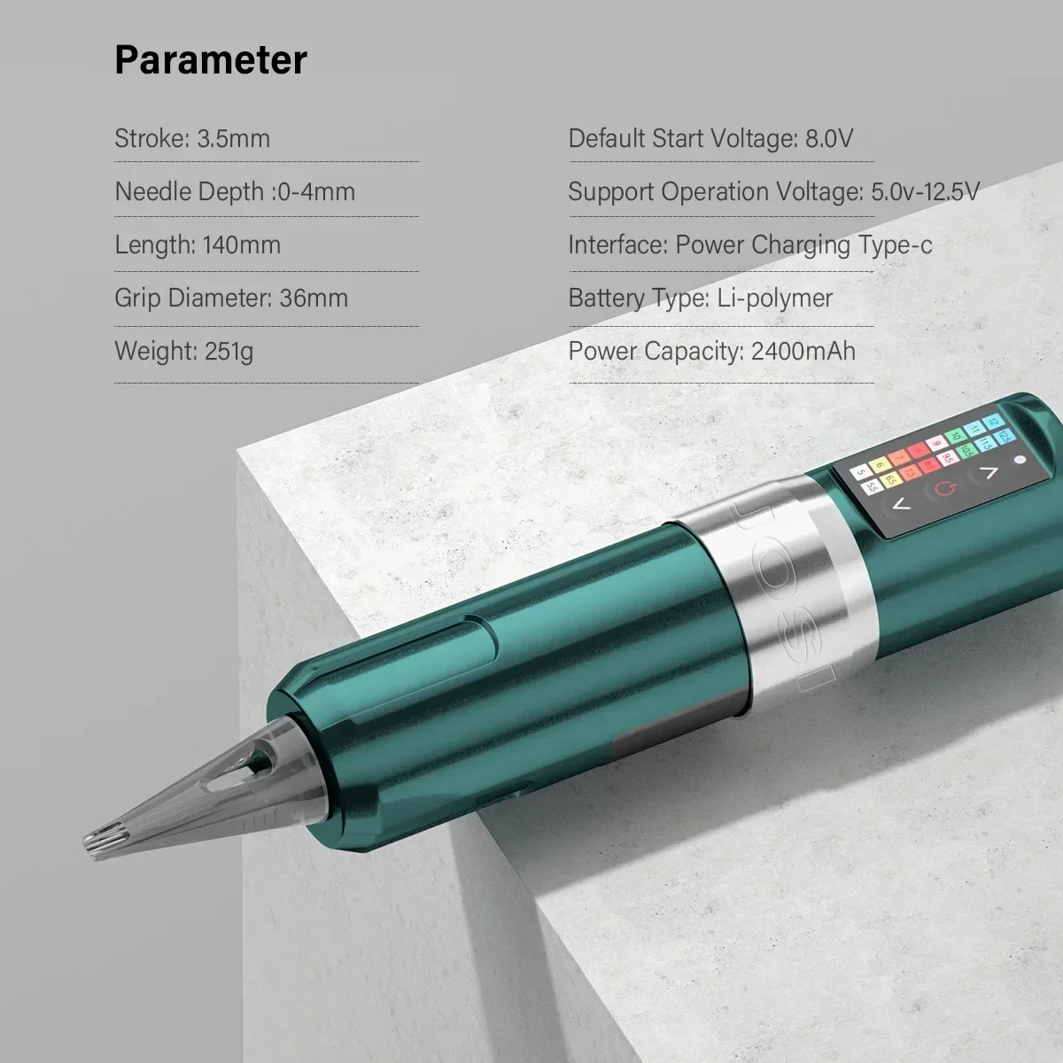 Двойная литиевая батарея Беспроводная зарядка тату-ручка аккумулятор