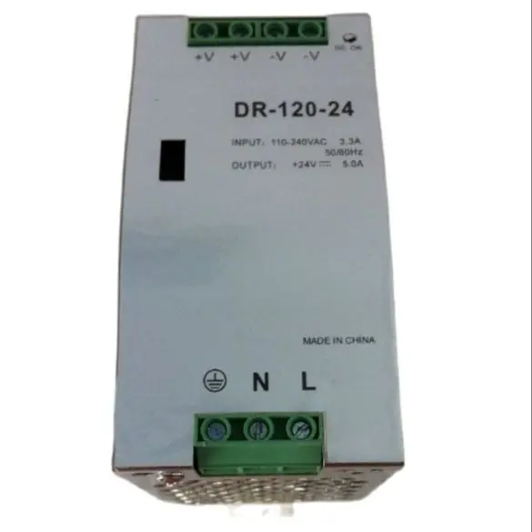 

Din-рейка с одним выходом, импульсный источник питания DR-120-24, 120 Вт, 24 В, 5 А, преобразователь переменного тока и постоянного тока