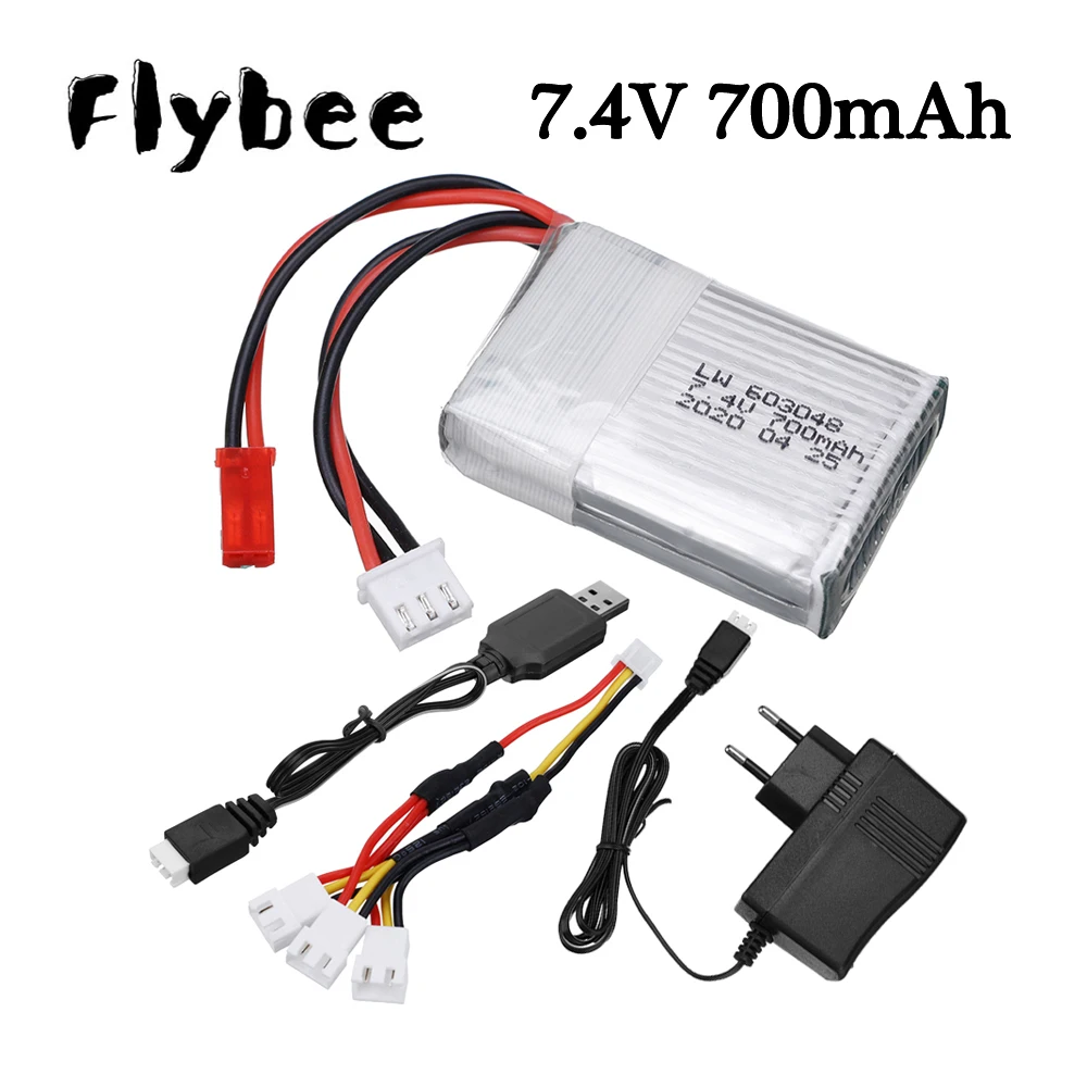 Аккумулятор Lipo для дрона MJXRC X600 F46 X601H JXD391V 7 4 В 700 мАч |