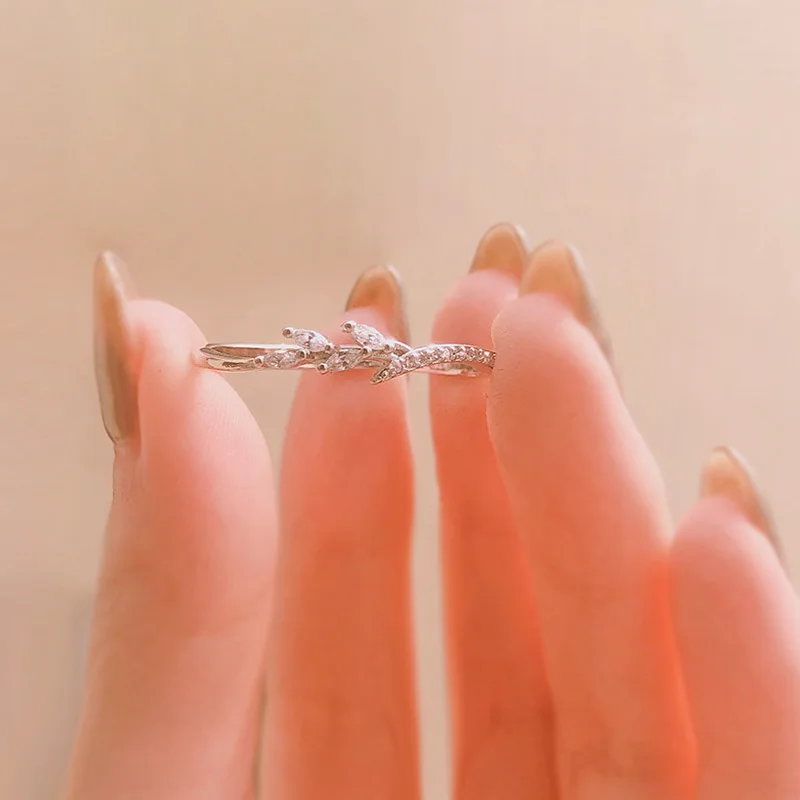 3colors 925anillos Silver Flower Ring Female Branches Horse Eye Shaped Zircon Rose Gold Party Ball Size 4-13 14k Jewelry | Украшения и