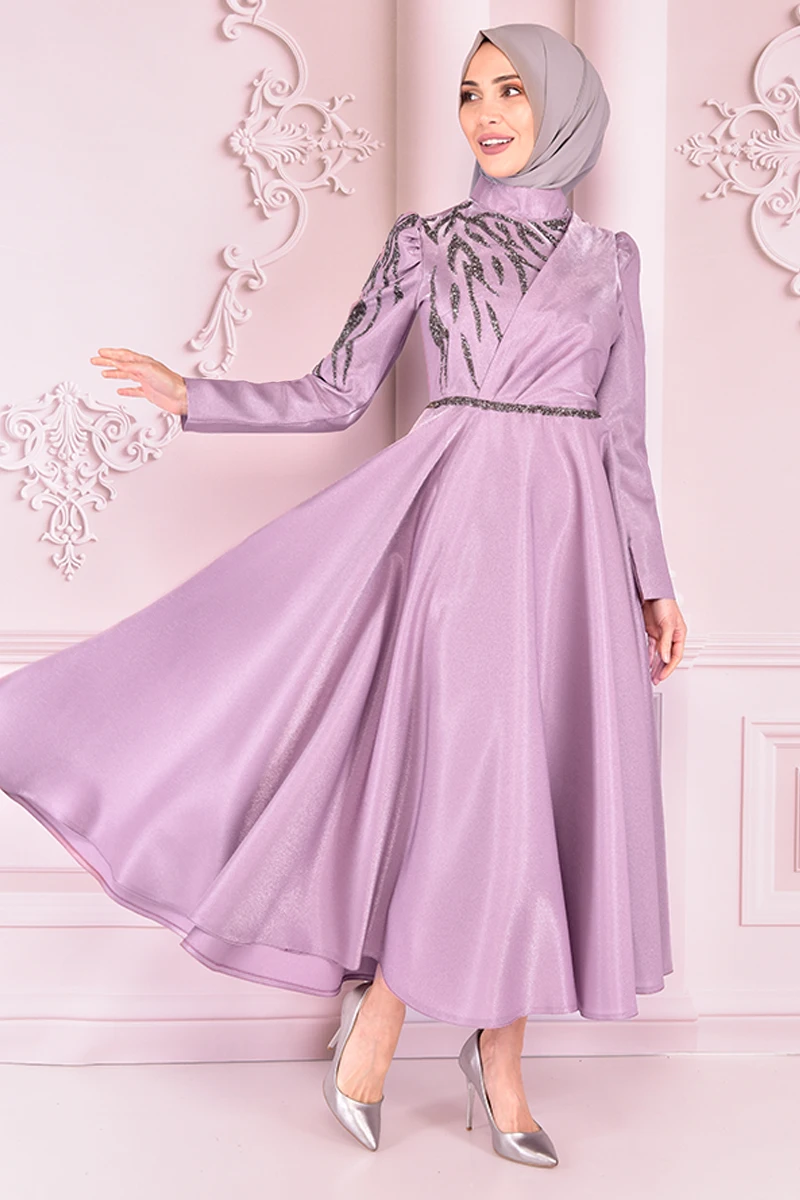 

Satin Dress Rose Kurusu KBR21358