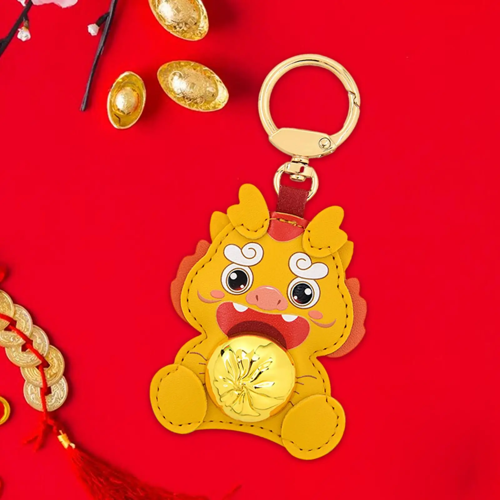 Брелок с китайским лунным Новым годом и драконом 2024 весенний фестиваль для