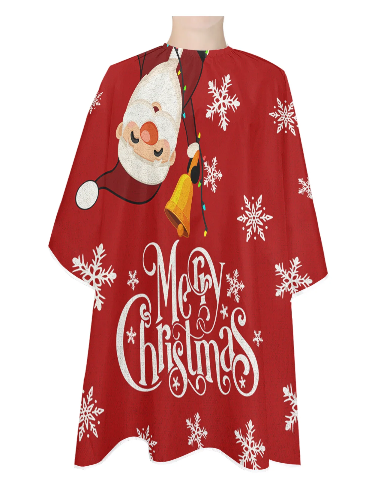 

Фартук для парикмахерской с Санта Клаусом, снежинками