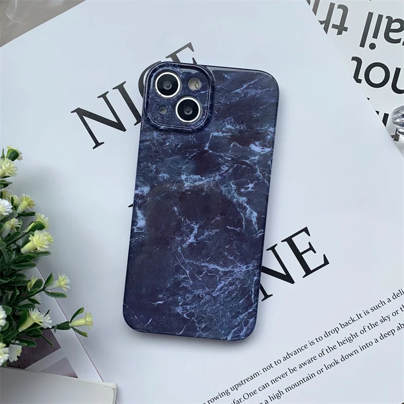 

Suitable for iPhone 14 Pro Max 13 12 Mini 11 X XR XS 7 8 Plus Blackish green Marble Shockproof Fall Protection Case Silicon