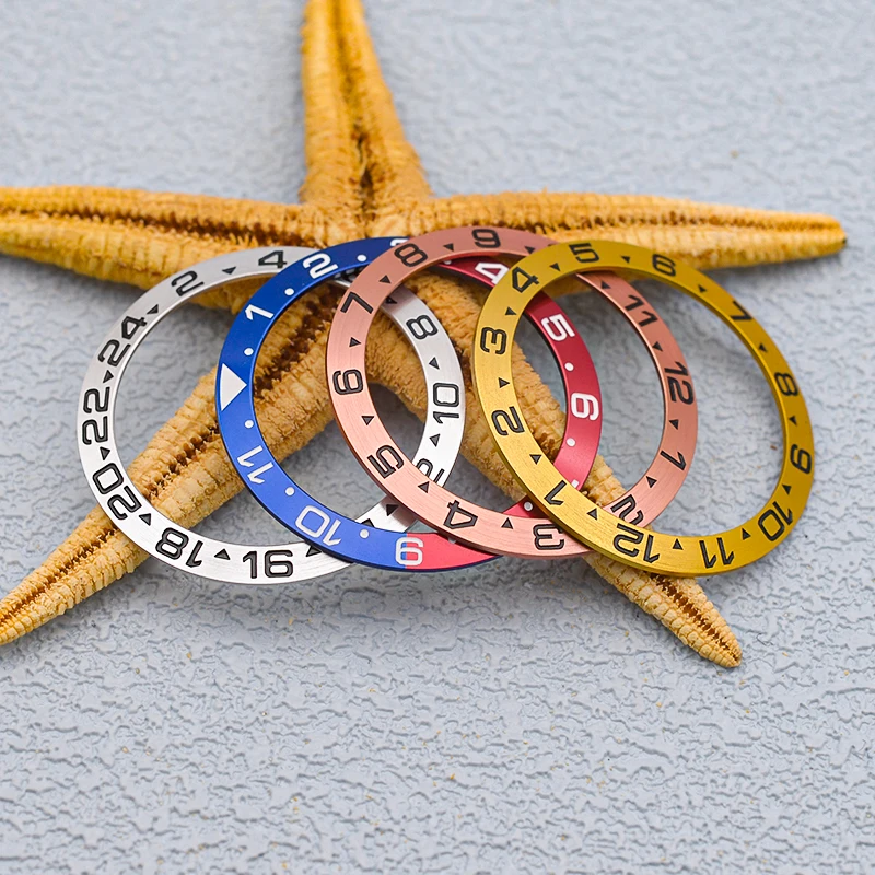 Seiko 38mm Aluminum Bezel Insert Ring Fits SKX007 SKX009 SKX011 SKX171 SRPD Watch Case Waterproof Men Watch Repair Bezel