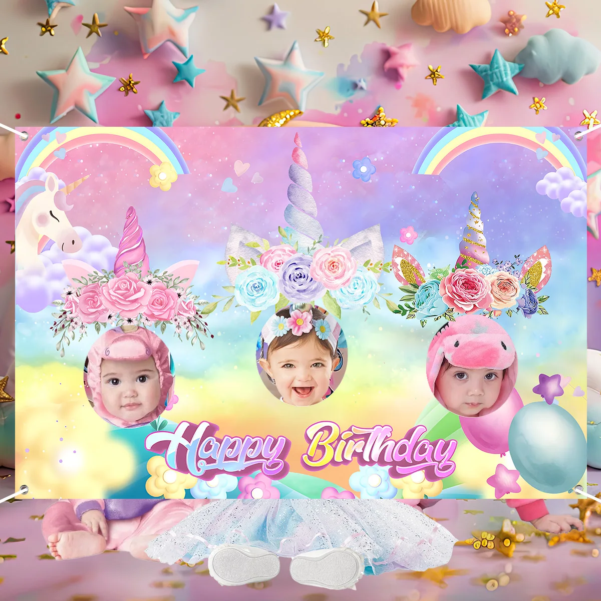 Единорог искусственный украшение для вечеринки в честь Дня Рождения Детские