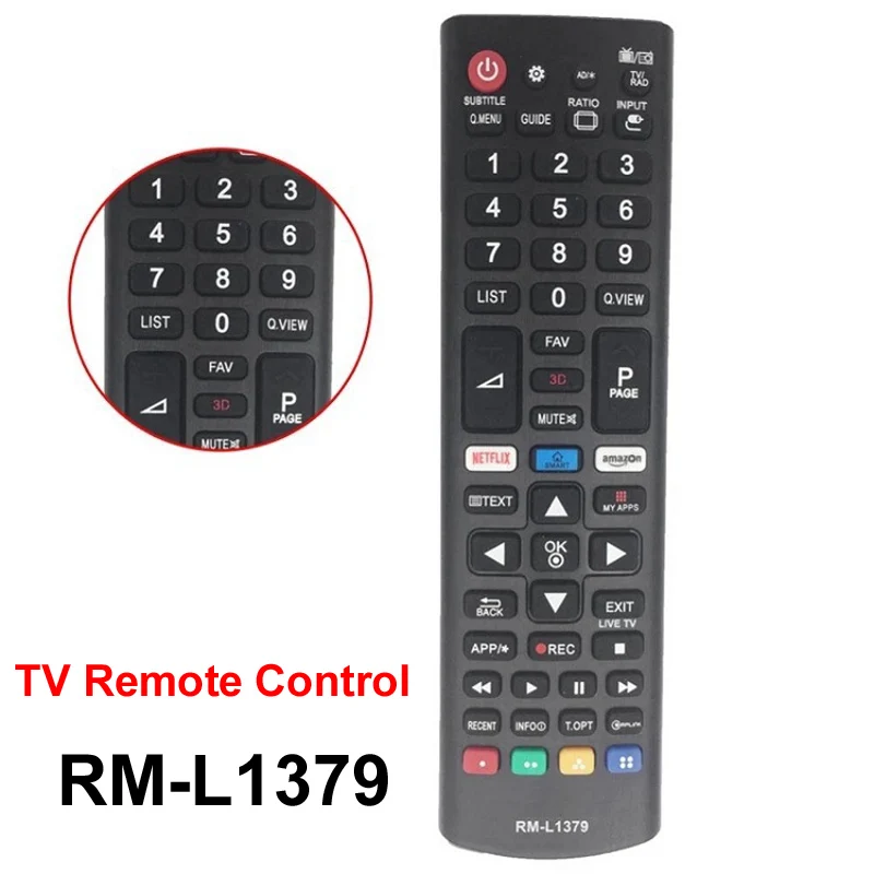 

RM-L1379 TV Wireless Remote Controller Replacement for LG Smart 3d/amazon/netflix 43LJ5500 43LJ550M Smart TV Wireless Switch