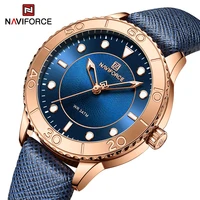 naviforce womens watches brand luxury fashion elegant ladies watch casual bracele watch leather quartz wristwatch montre femme