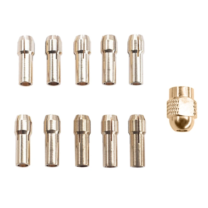 

11PCS Brass Collet FitsDremel Rotary Tools Including 0.5 /0.8/ 1.0/ 1.2/ 1.5/ 1.8/ 2.0/ 2.4/ 3.0/ 3.2mm