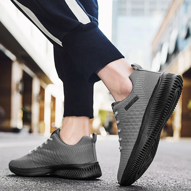 Fashion Sneakers Men Walking Shoes Breathable Knitted Mesh Light Weight Sport Running Shoes Women for Fitness Gym Casual Shoes