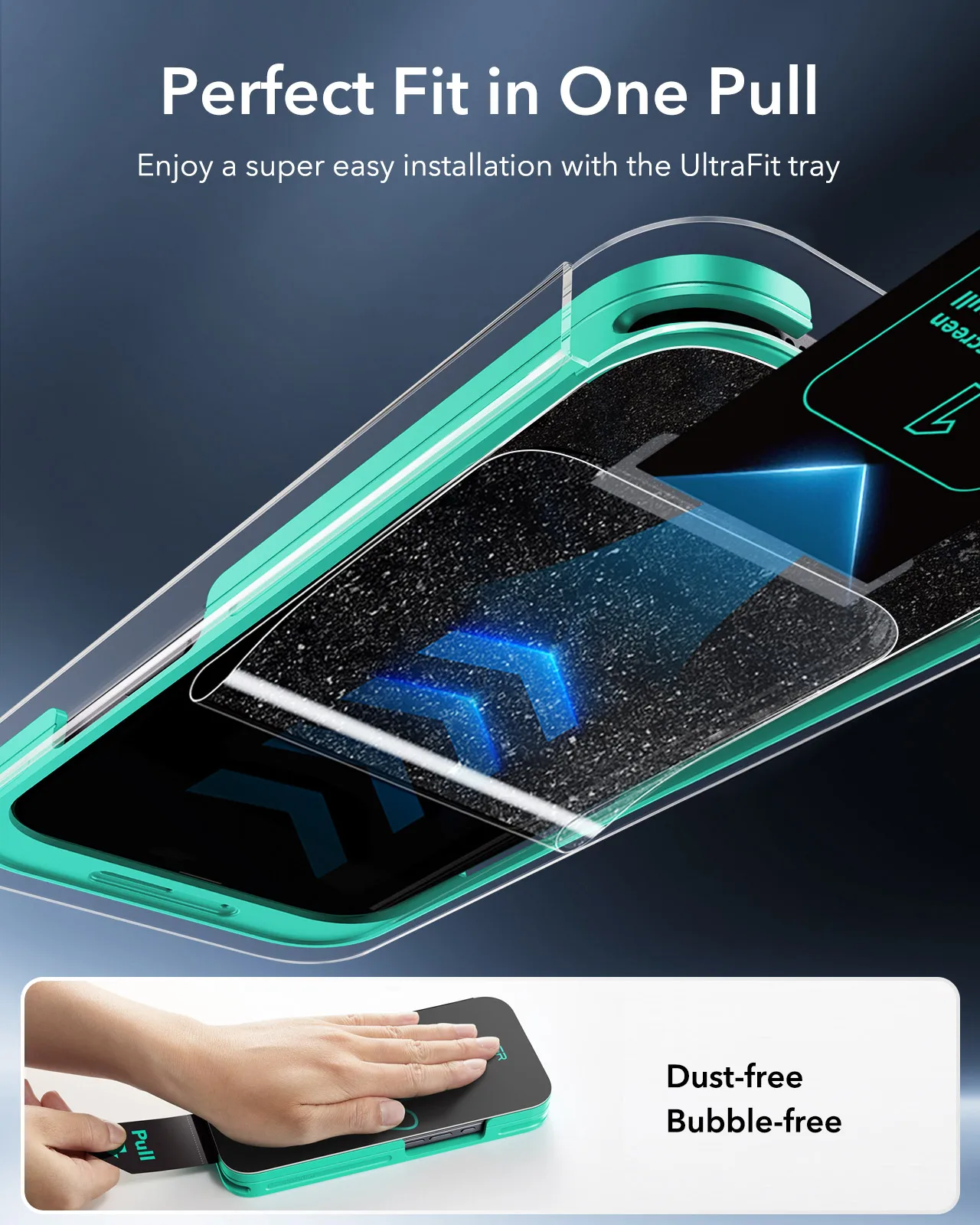 Фото Защитное стекло ESR Armorite Privacy 9H+ (3 шт.) для iPhone 16 Plus, 15 Plus, 14 Pro №4