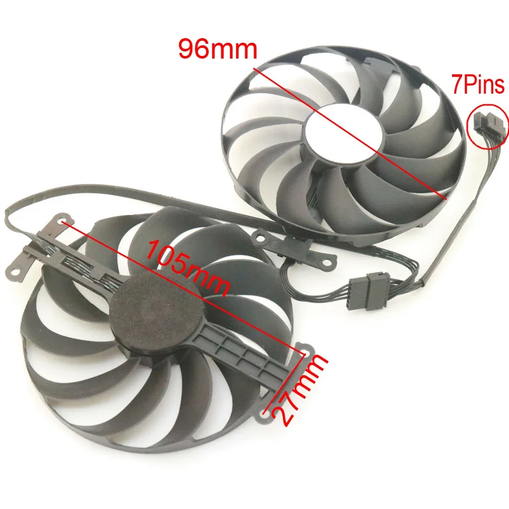 2 шт./лот T 129215 SU 12 В 0 50 А 96 мм для ASUS RTX4070 ГБ DUAL OC Вентилятор охлаждения видеокарты