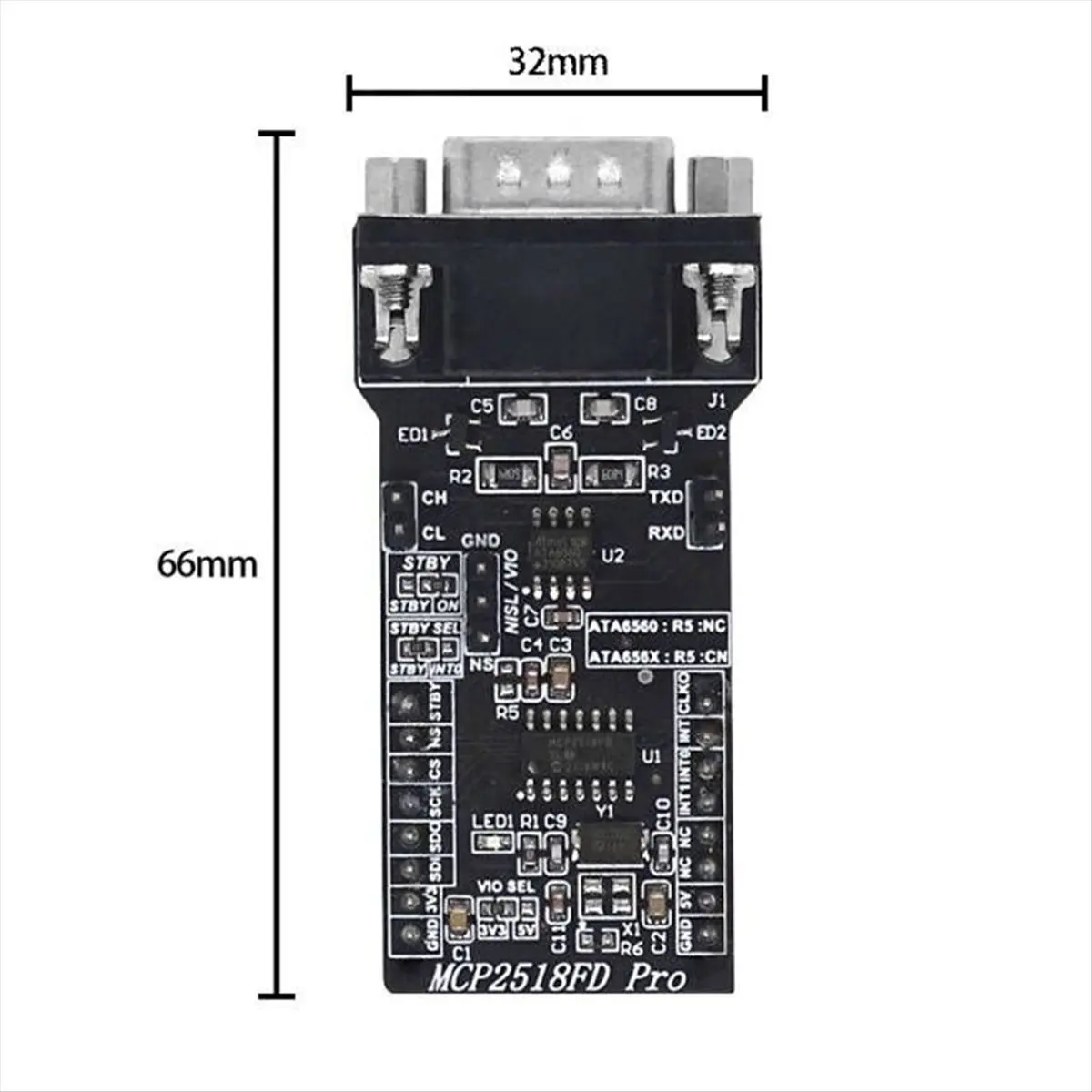 Фото Модуль A14M SPI-CANFD, модуль MCP2518FD, трансивер ATA6560, модуль шины CAN, модуль контроллера Super MCP2515 №5