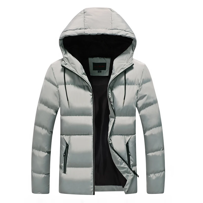 2022 New Winter Men's High-Quality Hand-Plugged Cotton Hooded Thickened Short Cotton Coat Men's Cotton Coat Casual Down Jacket