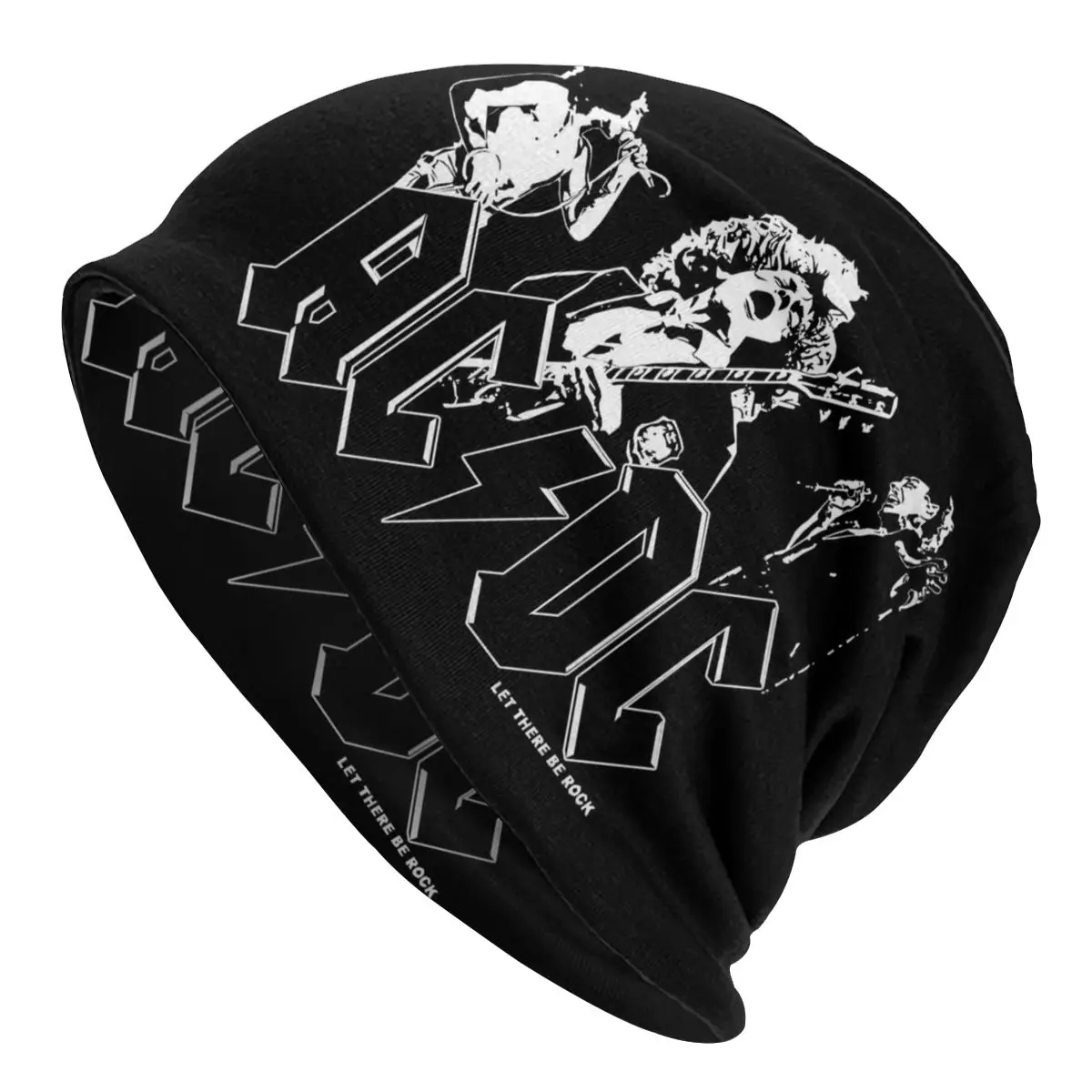 

Шапки-бини AC DC в стиле рок-н-ролл, шапки, шапка, зимняя теплая вязаная шапка, шапки-бини из тяжелого металла для мужчин и женщин, лыжная шапка д...