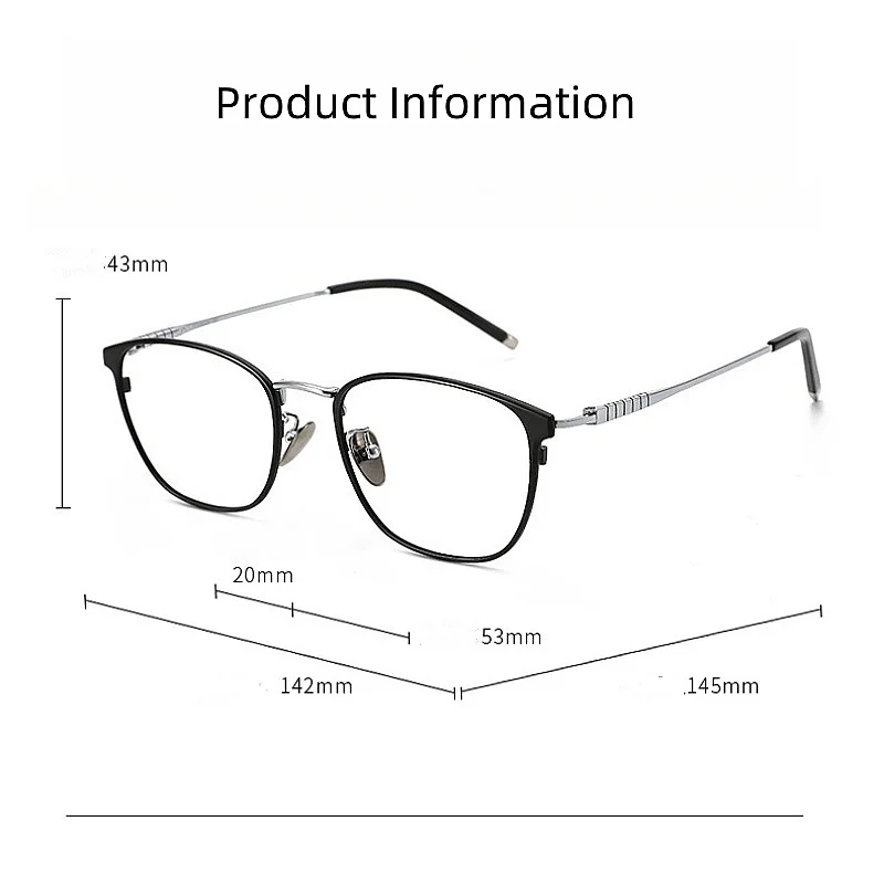 Новая сверхлегкая титановая оправа для очков деловая мужская и женская