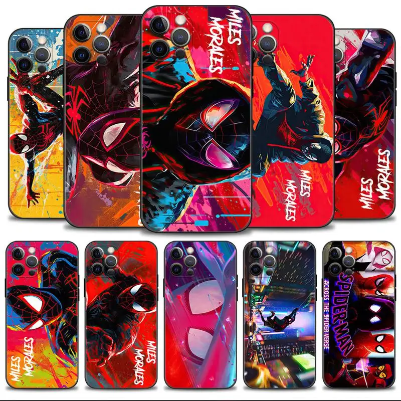 

Marvel Spider Man Across The Spider-Verse Phone Case For Apple iPhone 11 14 13 12 Pro Max 13 12 Mini XS Max XR X 7 8 Plus Cover