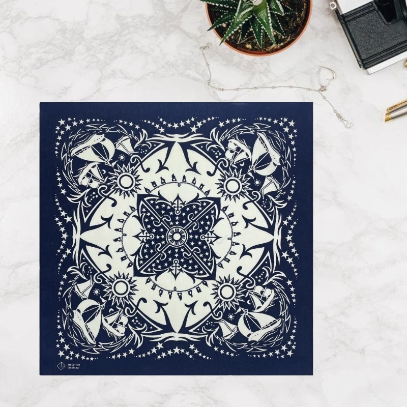 55x55 см бандана с принтом в стиле вестерн цветочные банданы модный шейный шарф