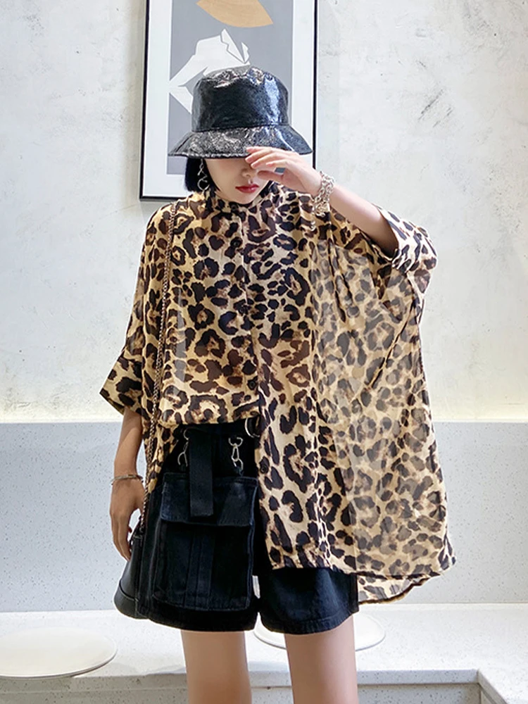 Женские шифоновые рубашки Max LuLu роскошные леопардовые в Европейском стиле