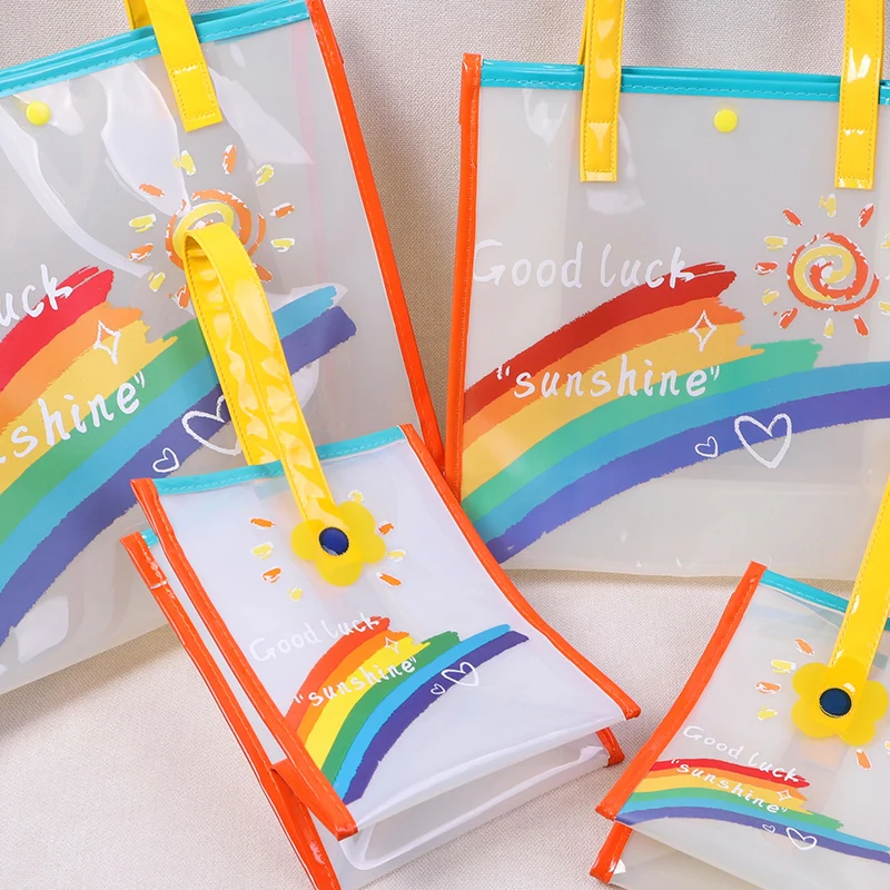 Прозрачная вместительная сумка женская водонепроницаемая ПВХ пластиковые