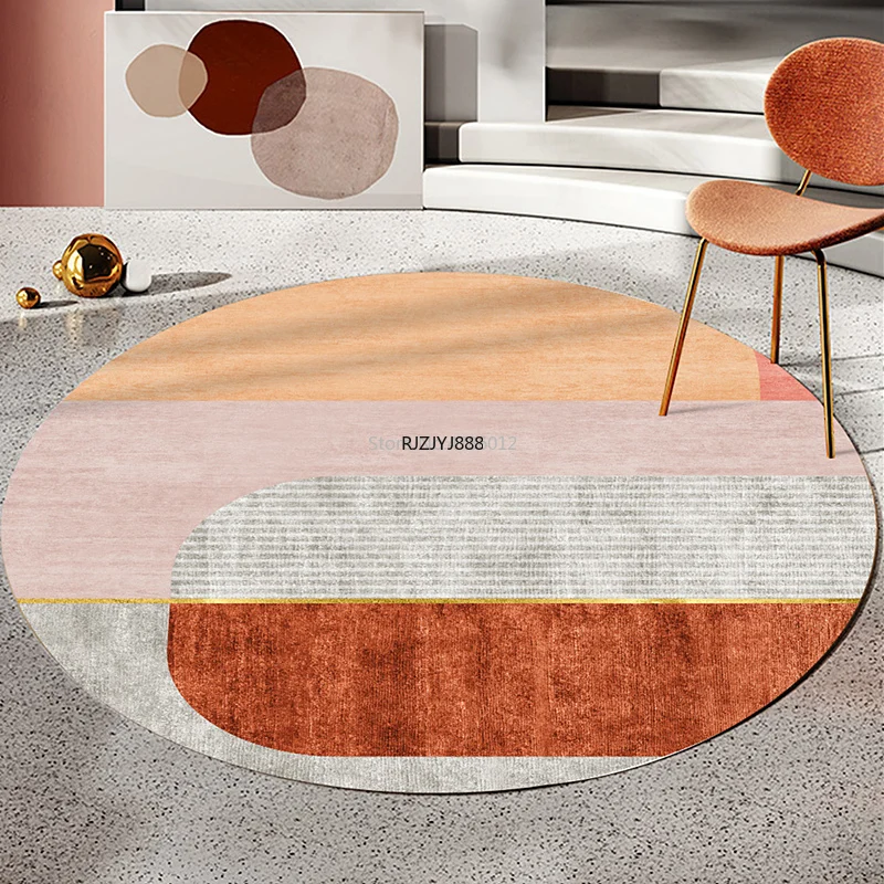 

New Gold Diamond Velvet Light Luxury Round Carpet Nordic Ins Style Living Room Coffee Table Blanket Bedroom Bedside Mat