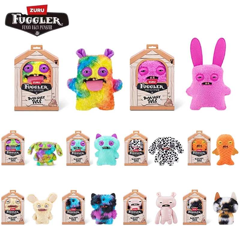 Фото Новый Fuggler Butt Ugly Pets Doll Мягкая плюшевая игрушка Kawaii Мультяшные животные Зубы Монстр Забавные женщины Мужчины Рождественские горячие подарки №1