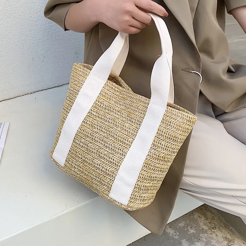 Summer Small Woven Bags for Women 2022 Bohemian Straw Bag Tote Women Handbags Shopper Purses Rattan Beach Bag Female Clutch Ins