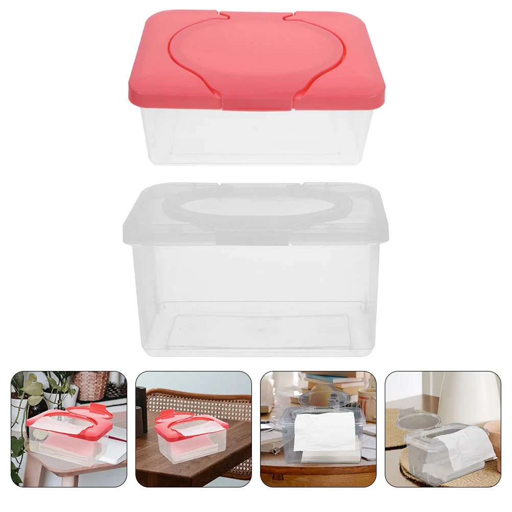 

2pcs Diaper Wipes Dispensers Wipes Storage Cases Wet Wipes Dispensers Wipe Containers