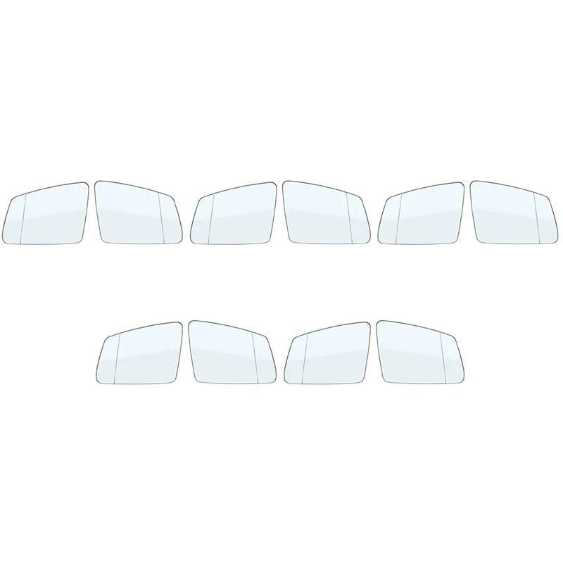 10X правое + левое боковое зеркало заднего вида Стекло 2128100521 2128100621 для Mercedes-Benz A B C E S