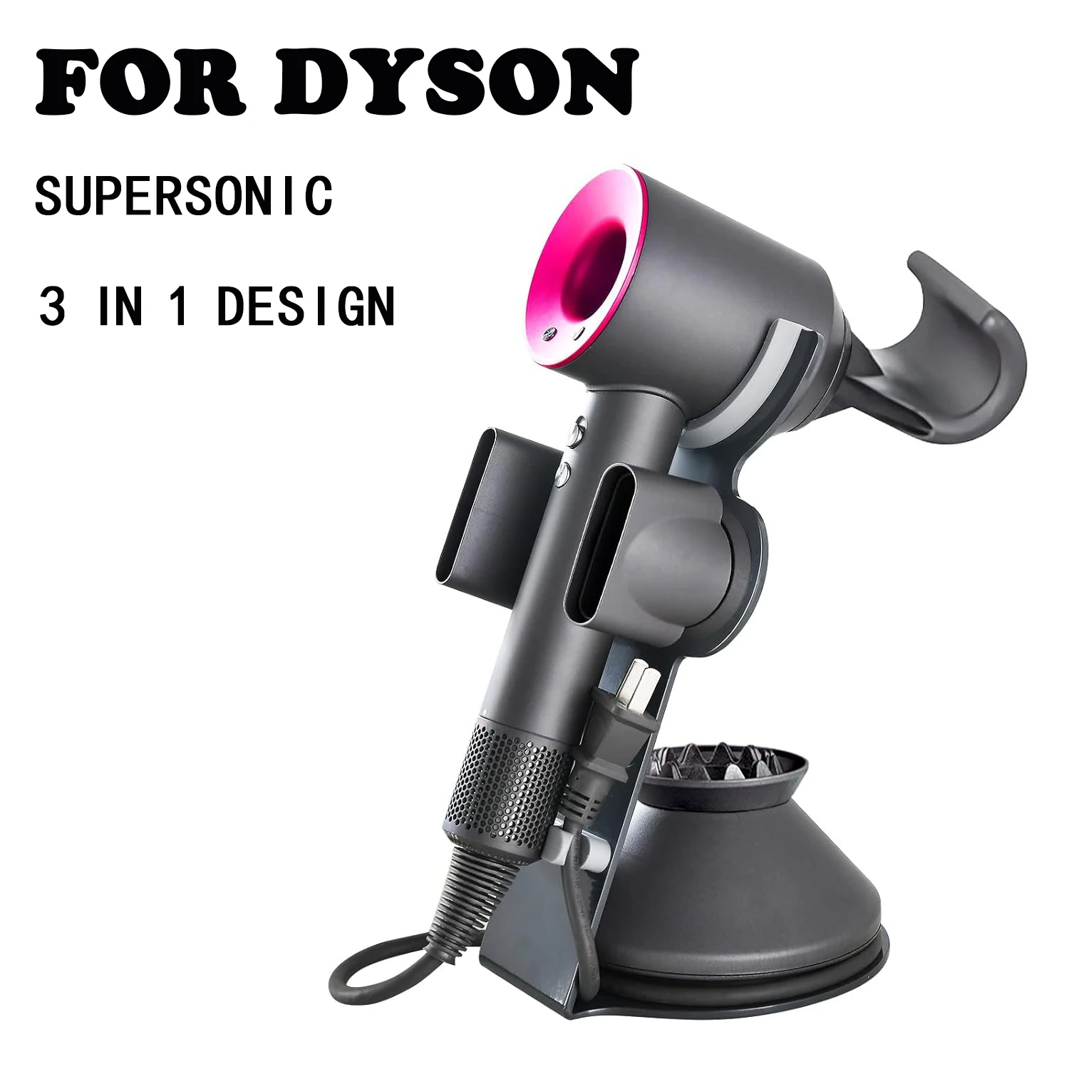 Держатель для фена Dyson Supersonic магнитная подставка с вилкой питания органайзер
