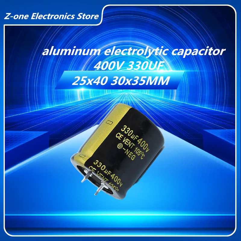 2-5pcs 400V330UF 400V 330UF 25x40 30x35mm High quality Aluminum Electrolytic Capacitor High Frequency Low Impedance ESR