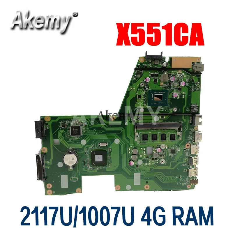 

Amazoon X551CA Laptop motherboard For Asus X551CA X551CAP X551C F551C F551CA Test original mainboard 2117U/1007U 4G RAM No-Slot