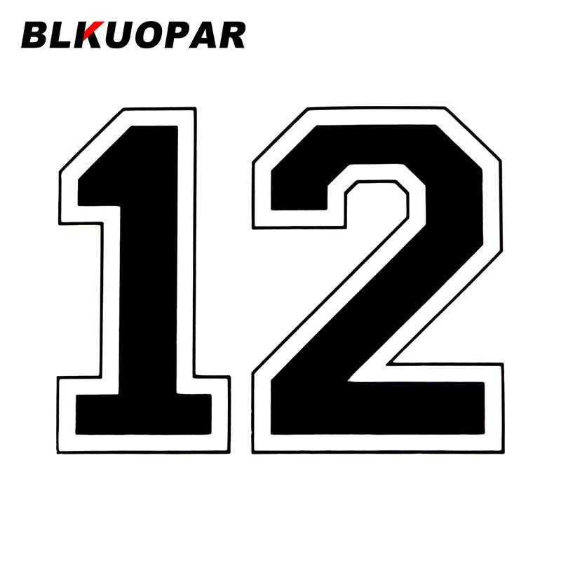 

BLKUOPAR 12 цифр стикер для автомобиля индивидуальная креативная наклейка солнцезащитный бампер окна багажник лобовое стекло аксессуары для мо...