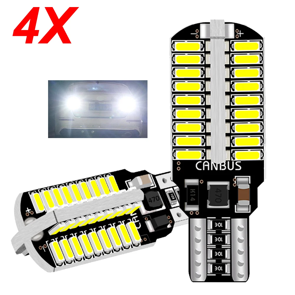 

4 Шт. W16W T15 Светодиодные T16 Canbus Фонари Заднего Хода 921 912 72SMD 4014 Универсальный Стоп-сигнал Автомобильный Стоп-си...