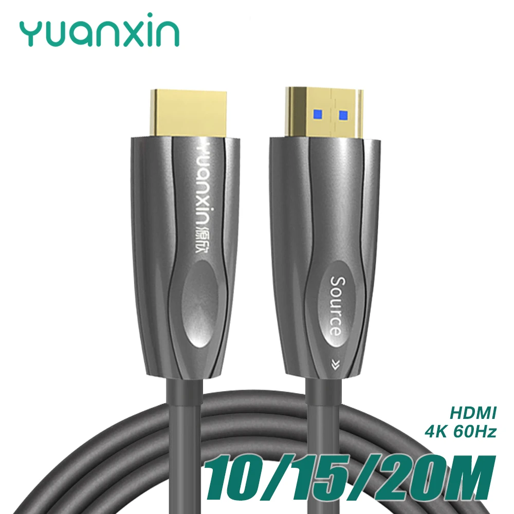 YUANXIN 4K HDMI Fiber Optic Cable HDMI 2.1 Engineering Dynamic HDR 4K/60Hz Ultra High Speed eARC 3D HDCP2.2 for Samsung 4K TV