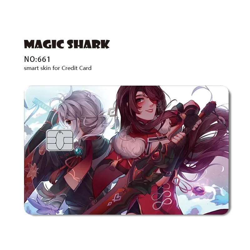 Magic Shark Cool Game Anime Cartoon Matte Film Sticker Skin Film Cover for Big Small No Chip Credit Debit Card Bus Card images - 6