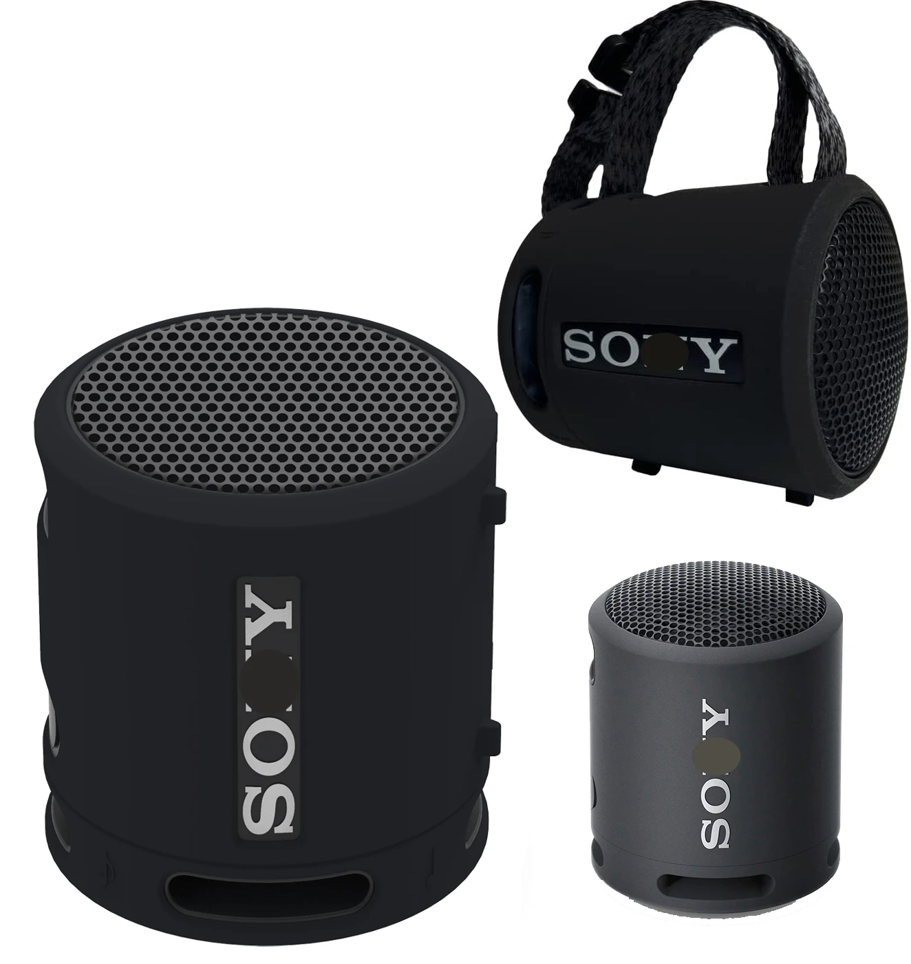 Силиконовый защитный чехол для портативной компактной беспроводной колонки SRS-XB13 Extra BASS, может лежать и стоять.