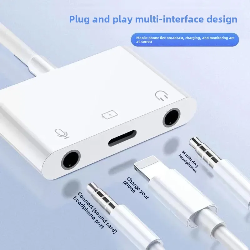 Три в одном для телефона Apple конвертер прямой трансляции голосовой вызов адаптер